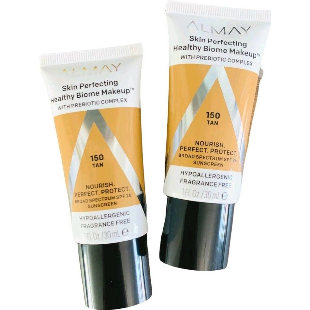Almay Skin Perfecting Healthy Biome Foundation #150 Tan (2 Pack) Exp 6/2022